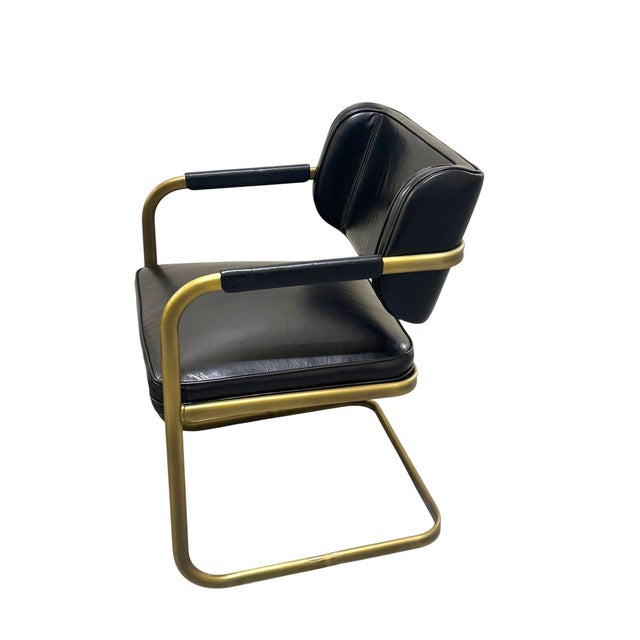 Pair of Industry West Jimmy Cooper Buffalo Leather Armchairs For Sale - Image 12 of 16