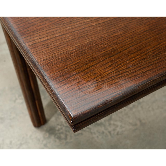 Wood McGuire Organic Modern Rattan and Oak Flip-Top Games Table For Sale - Image 7 of 18