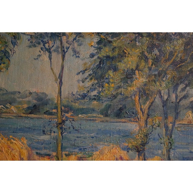 1930s New York State Haystacks Landscape Painting For Sale - Image 12 of 12