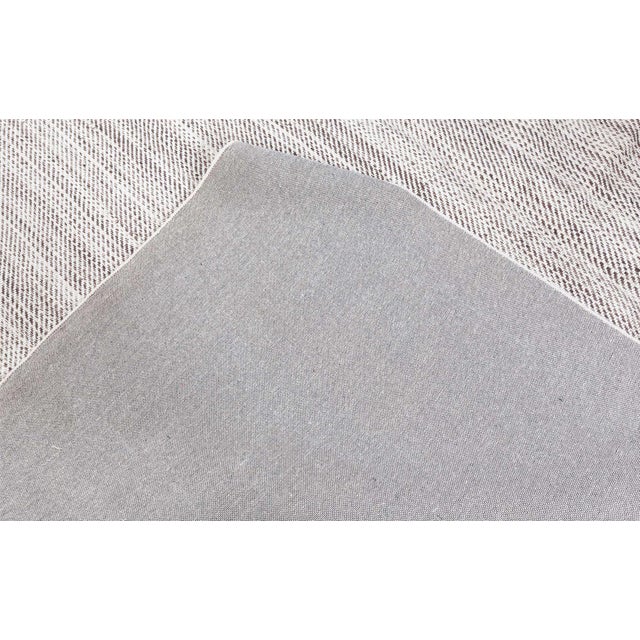 Light Gray Soft Mist Flatweave Modern Runner In Light Gray "Haze" by Doris Leslie Blau For Sale - Image 8 of 8