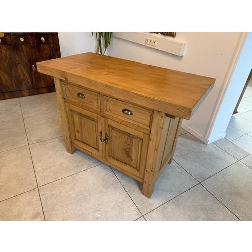 Wood Rustic Farmhouse Buffet in Wood For Sale - Image 7 of 13