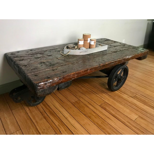 Antique Industrial Cart Coffee Table Chairish