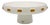 White & Gold Toggle Footed Serving Bowl or Platter, Handley Drive, Portugal 2016 For Sale