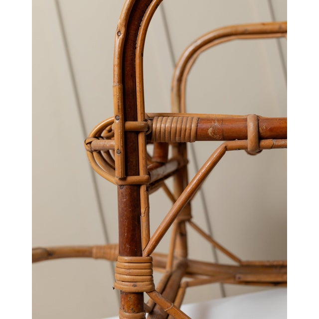 Vintage Children's Rocking Chair in Bamboo, 1970s For Sale - Image 6 of 11