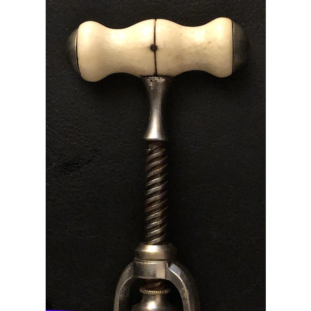 French Lexcelsior Corkscrew with Nickel-Plated Bronze Cage by Armand Guichard, 1882, in Very Good conditions. Designed...