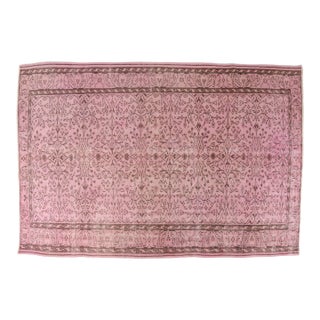 Mid 20th Century Pink Tribal Handknotted Wool Carpet For Sale