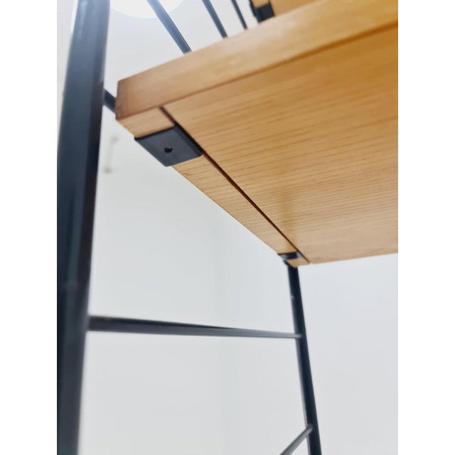 Vintage Freestanding String Bookshelf in Ash from WHB Germany, 1950s For Sale - Image 9 of 11