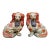 Oversized Pair of Staffordshire Style Spaniel Dog Figurines With Baskets For Sale