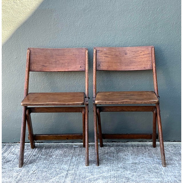 Vintage French Folding Chairs - A Pair For Sale In West Palm - Image 6 of 12