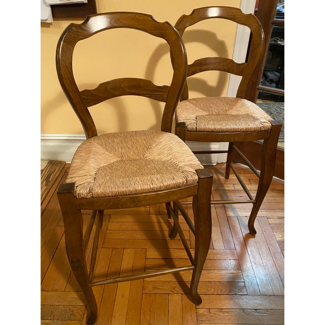 French Country Counter Stools A Pair Chairish