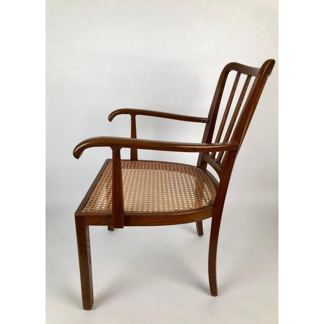 Armchair with Viennese Can Seat, 1930s For Sale - Image 4 of 10