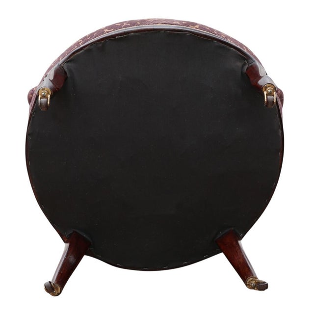 Wood Antique Victorian Ladies Tub Bedroom Chair, 19th Century For Sale - Image 7 of 8