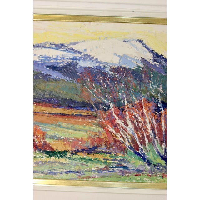 Birger Welander, Mountain Landscape, Oil on Board For Sale - Image 4 of 11