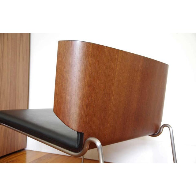 Italian Modern Leather Lounge Chair Chairish
