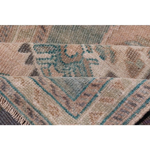 Tribal Vintage Turkish Oushak Rug in All-Over Sub-Geometric Medallion Design 2'1 X 2'10 For Sale - Image 3 of 6