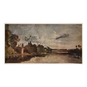 1960 After Joseph Turner, "The Thames Near Walton Bridges", Vintage First Limited Edition Print