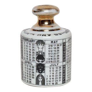 Vintage Italian Modern "1964" Porcelain Zodiac Calendar in by Piero Fornasetti For Sale