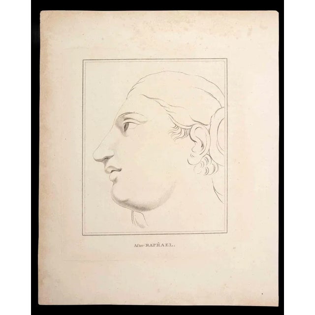 Portrait after Raphael is an original etching artwork realized by Thomas Holloway for Johann Caspar Lavater's "Essays on...