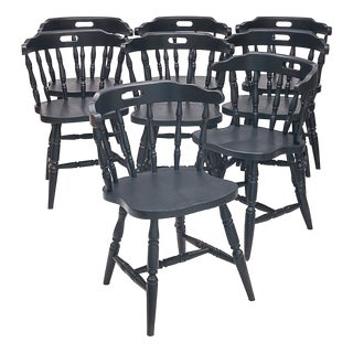 Cabriolet Bistro Chairs, 1920s, Set of 8 For Sale