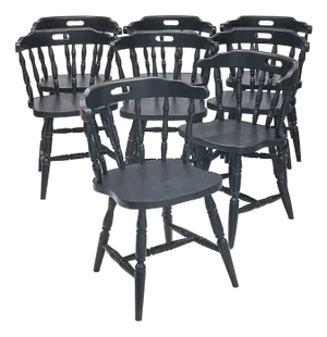 Cabriolet Bistro Chairs, 1920s, Set of 8