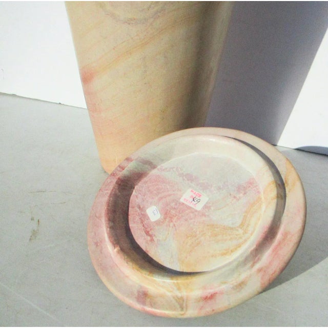 Stone Vintage Kenyan Large Stone Turned Lidded Jar For Sale - Image 7 of 9