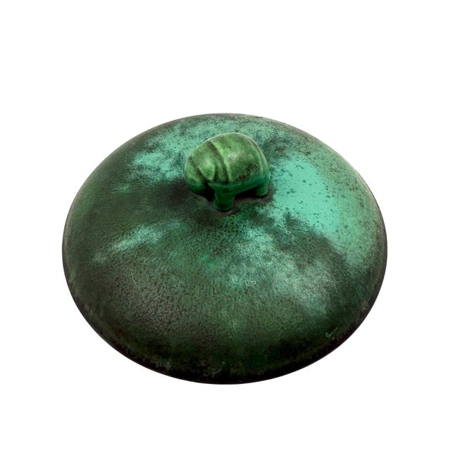 Art Deco Green Ceramic Bowl / Vide Poche, Angelo Biancini, Società Ceramica Italiana, Laveno Italy 1930s For Sale - Image 9 of 12