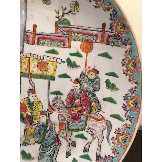 Famille Rose Chinese Porcelain Charger Platters - a Pair For Sale In Nantucket - Image 6 of 9