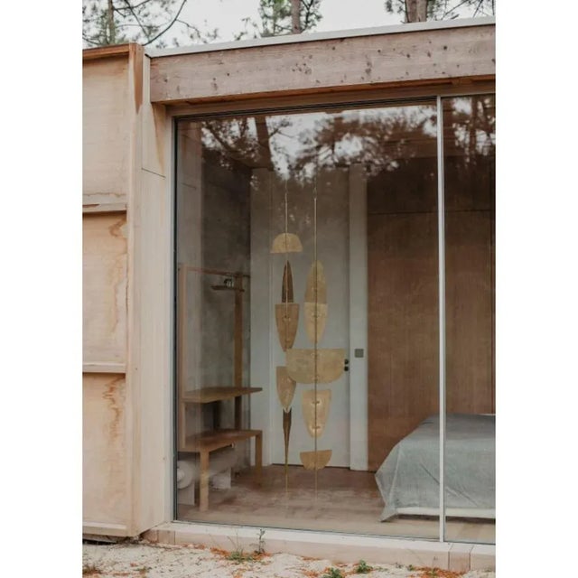 Set Of 2 Fixings Of Brass Shutters by Mylene Niedzialkowski Dimensions: W 40 x H 300 cm. Materials: Brass. Made from...