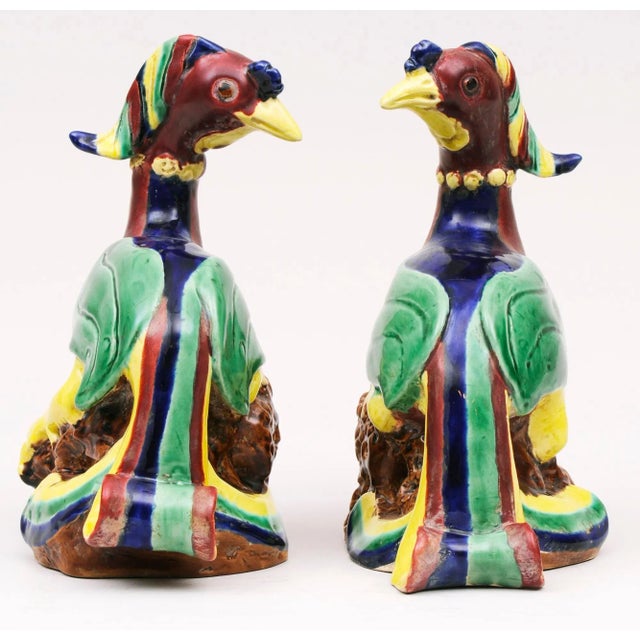 Chinese 1840 Chinese Phoenix Birds - a Pair For Sale - Image 3 of 6