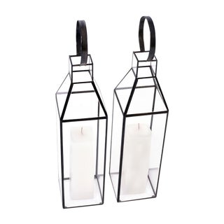 Tall Hacienda Hurricane Lanterns - Pair For Sale