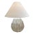 Organic Modern Matte White Wavy Porcelain Javary Table Lamp For Sale