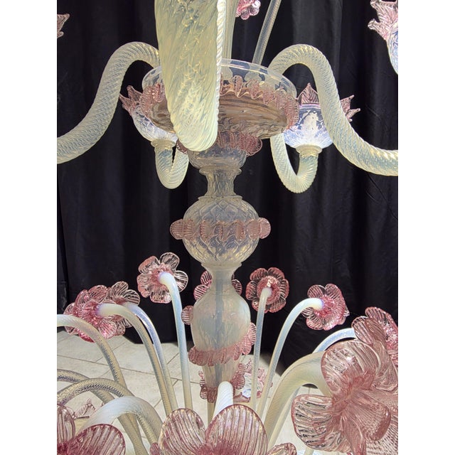 Mid-Century Modern Vintage Murano Chandelier, 1980s For Sale - Image 3 of 16