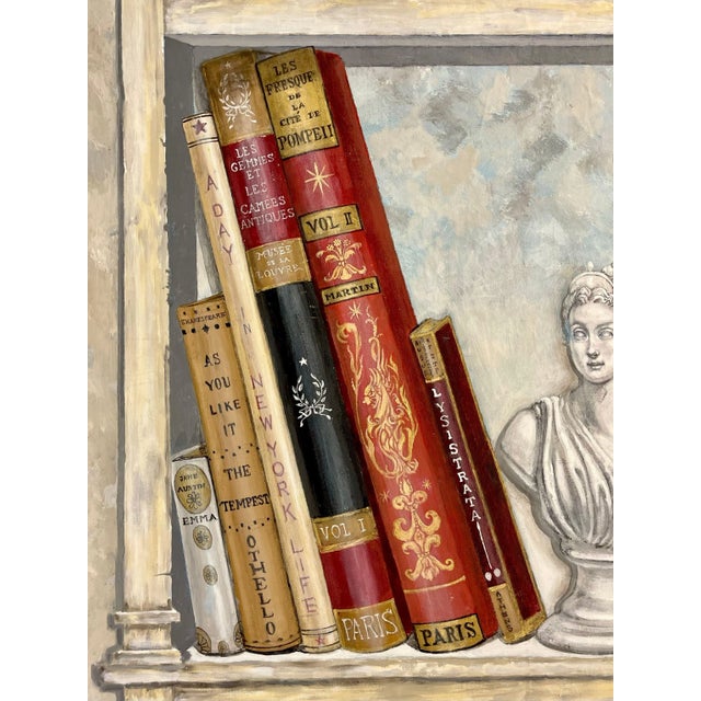 Pair of Oil on Canvas Standing Wall Decoration, Gustavian, Italian Style For Sale In New York - Image 6 of 13