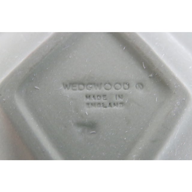Wedgwood Green Jasperware Diamond Shaped Trinket Ring Dish Made in England 4981b For Sale - Image 10 of 13