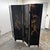 Late 20th Century Chinoiserie Black Lacquer Four-Panel Folding Screen, Vintage For Sale - Image 5 of 12