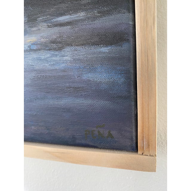 Orange Original Pacific Northwest Landscape Painting – Deception Pass by Francisco Peña – Framed For Sale - Image 8 of 8