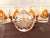 French Vintage Bohemian Crystal Cut With Amber Floral Design Tumblers S/5 For Sale - Image 3 of 6