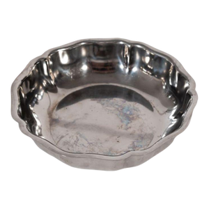 Vintage Adorned Round Silver Dish