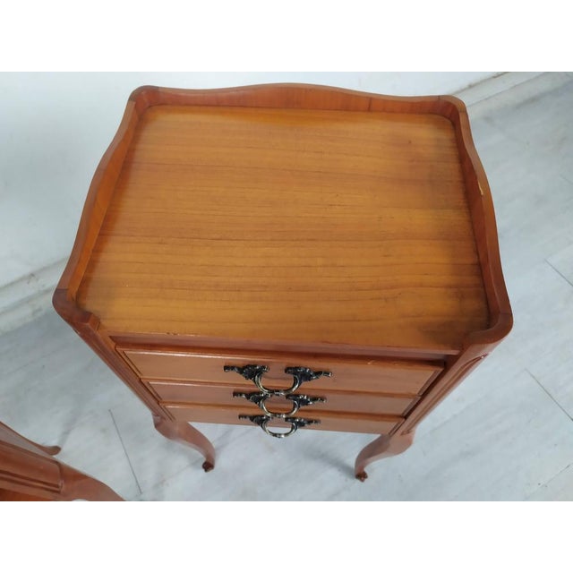 Tan Louis XV Nightstands, 1970s, Set of 2 For Sale - Image 8 of 18