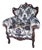 Vintage Hand Carved Italian Deconstructed Upholstered Armchair For Sale