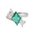 Natural zambian emerald diamond ring in 18k gold For Sale - Image 12 of 18