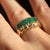 Contemporary 1970s Four Emerald Ring 1.05 CTW in 14k Yellow Gold Size 5.75 For Sale - Image 3 of 7