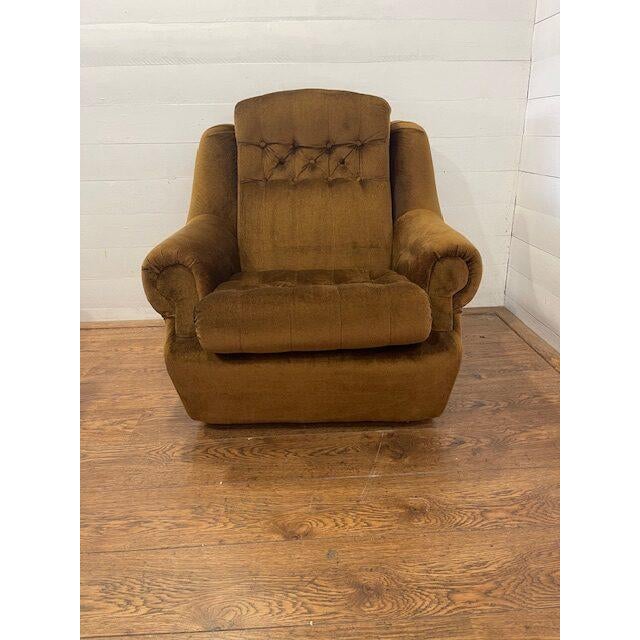 Vintage Polystyrene Golden Brown Seating by Tatra Nabytok, 1960, Set of 3 For Sale - Image 13 of 18