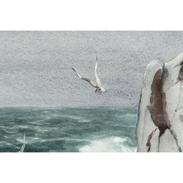 Joseph Yeager Monolith Rock - Monterey, California Seascape Circa 1940s-1950s For Sale In Monterey, CA - Image 6 of 6