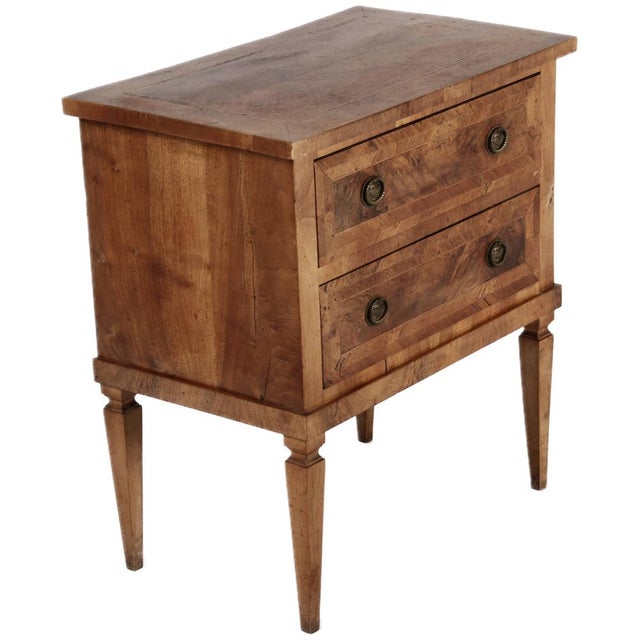 Small Antique Baroque Louis XVI Chest of Drawers in Walnut, 1800 For Sale - Image 17 of 18