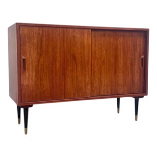 Small Teak Danish Sideboard by Sven Ellekaer, 1960s For Sale