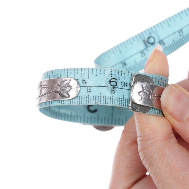 6.25" 30's-40's Navajo silver and turquoise cuff bracelet For Sale - Image 9 of 10