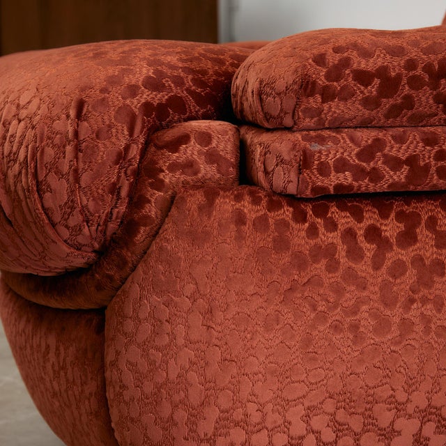 Beige Lounge Chair in Velvet For Sale - Image 8 of 18