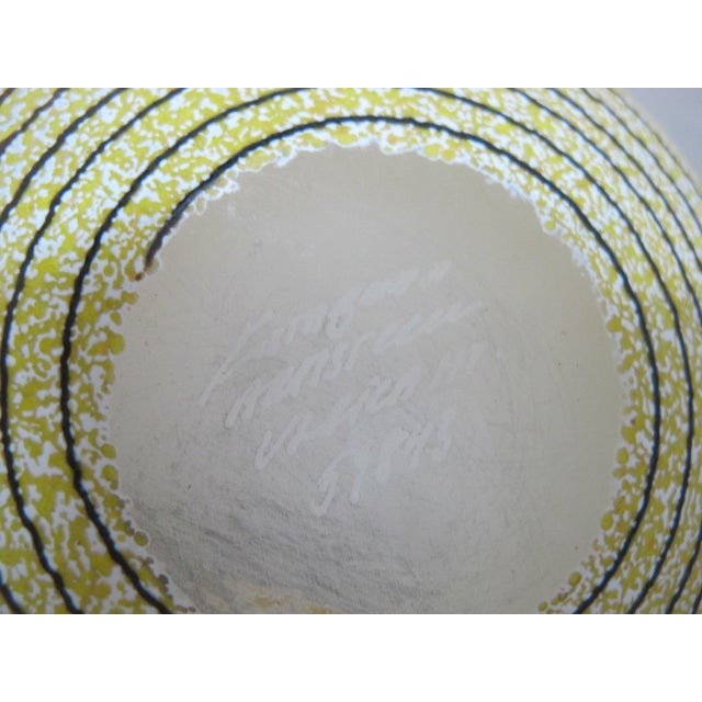 Kosta Boda Sweden Carmen Large Yellow Art Glass Handkerchief Ruffle Bowl Signed For Sale - Image 10 of 12