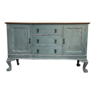 Queen Anne Style Mahogany Sideboard For Sale